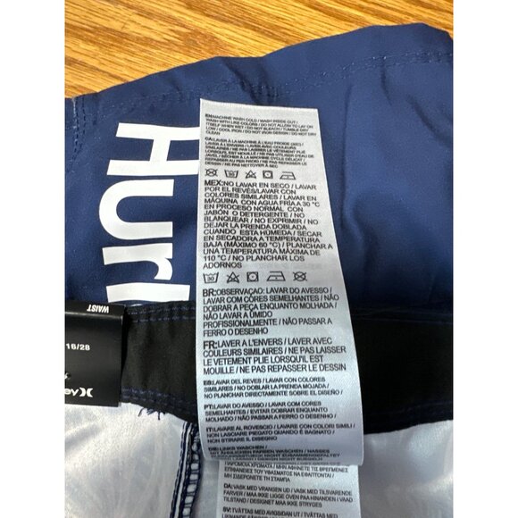 Hurley Boys Board Shorts Tropical Print With Drawstring Waist & Back Pocket Size - Picture 9 of 12